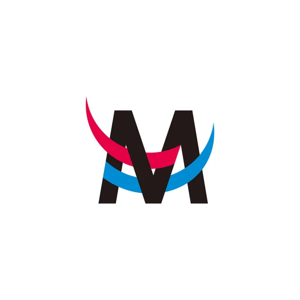Letra Movimento Abstrato Objetos Logotipo Colorido Vetor — Vetor de Stock