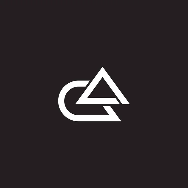Letter Triangle Simple Geometric Line Logo Vector — 图库矢量图片