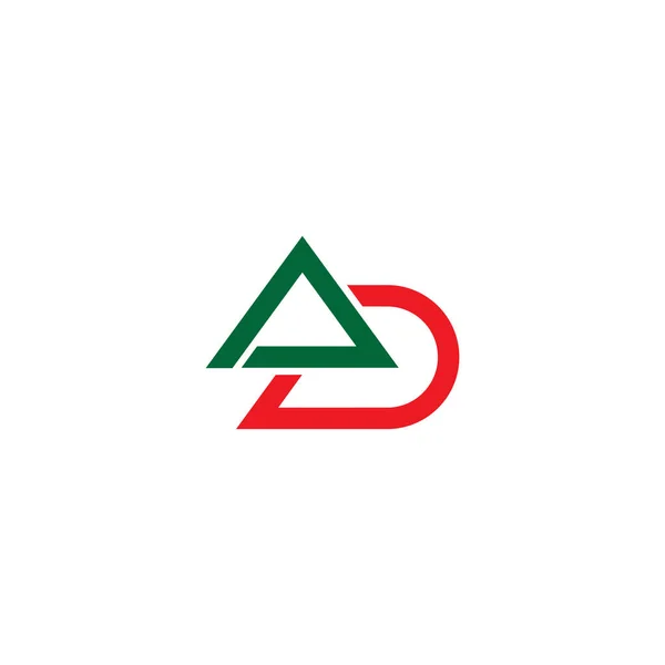 Lettre Triangle Simple Géométrique Ligne Logo Vecteur — Image vectorielle