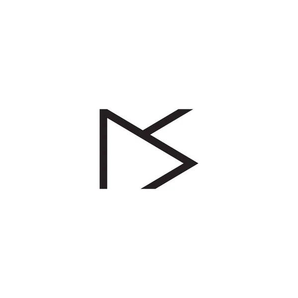 Buchstabe Abstrakte Einfache Geometrische Linien Logo Vektor — Stockvektor