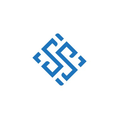 ss kare geometrik doğrusal logo vektörü
