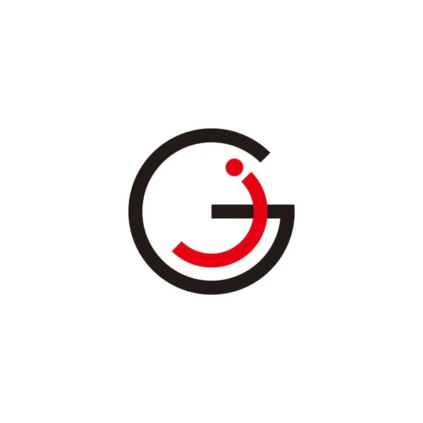 Letter Circle Colorful Geometric Line Logo Vector — стоковый вектор