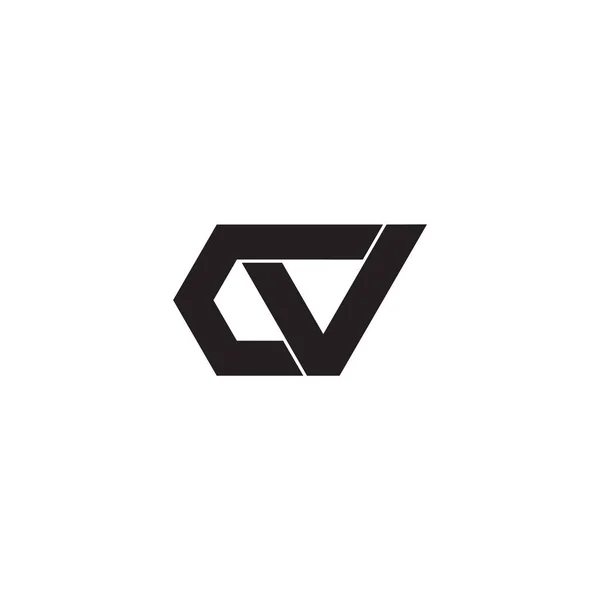 Letter Simple Geometric Dynamic Style Logo Vector — 스톡 벡터