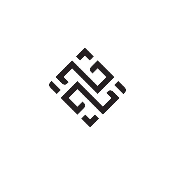 Letter Arrows Square Line Geometric Logo Vector — Stockvektor
