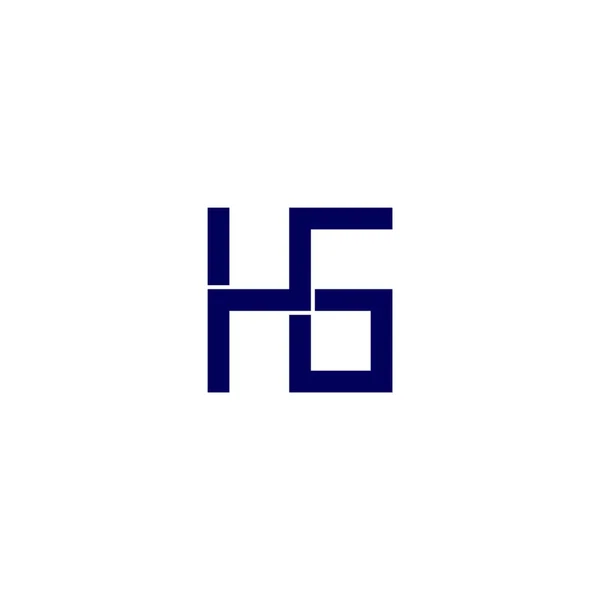 Lettera Semplice Linkato Linea Arte Logo Vettore — Vettoriale Stock