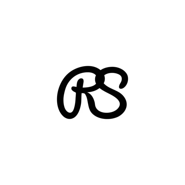 Letter Linked Curves Line Simple Logo Vector —  Vetores de Stock