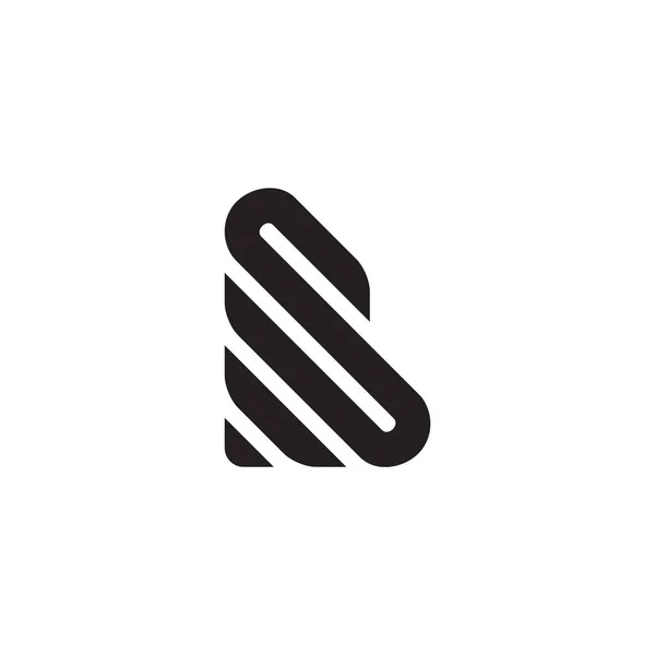 Letter Stripes Linear Geometric Logo Vector — Vector de stock