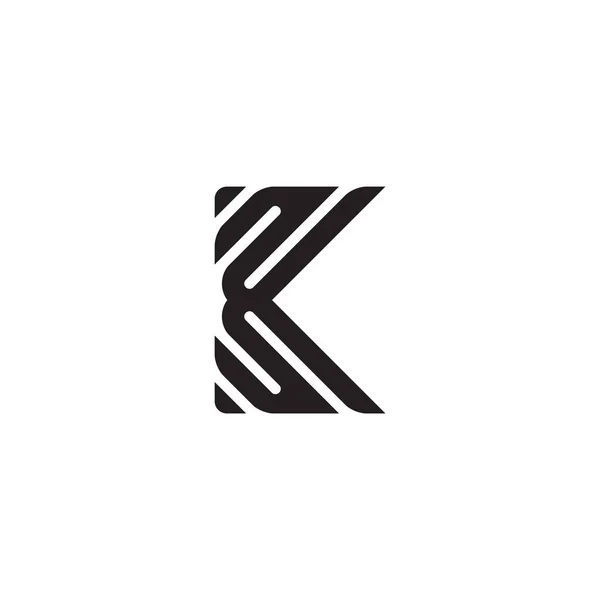 Letter Stripes Abstract Linear Geometric Logo Vector — 图库矢量图片