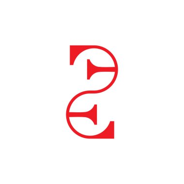 number 2 abstract object logo vector