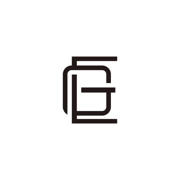Letter Linked Geometric Line Logo Vector — Vettoriale Stock