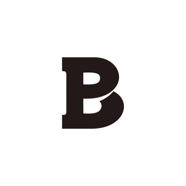 letter pb simple connected font logo vector 