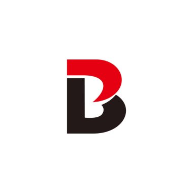 letter lb curves motion logo vector 