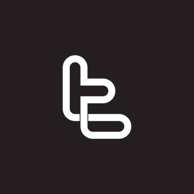 letter t infinity line geometric logo vector 