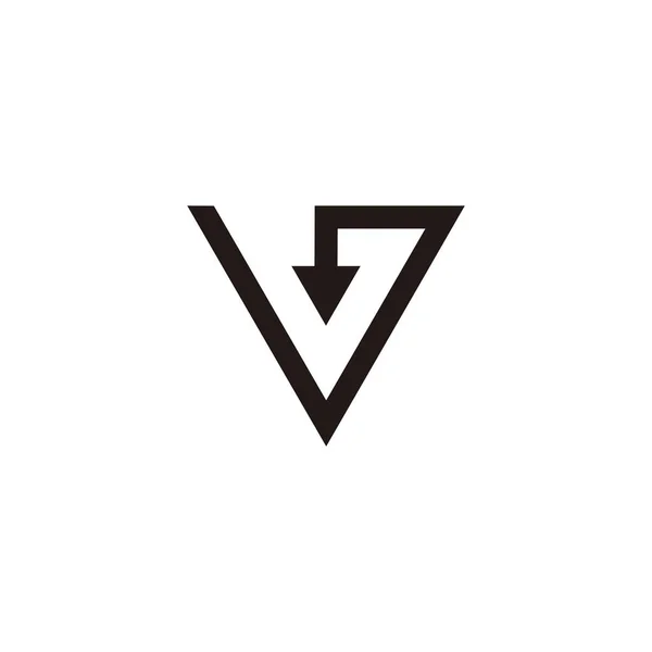 Letter Simple Motion Arrow Logo Vector — ストックベクタ