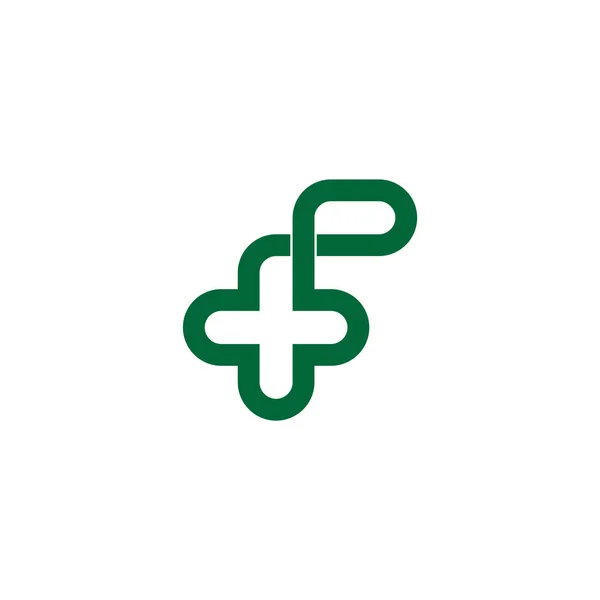 Letter Pharmacy Medical Logo Vector — 스톡 벡터