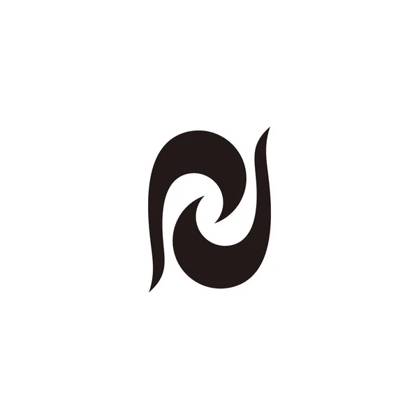 Letter Linked Curves Design Logo Vector — Stok Vektör