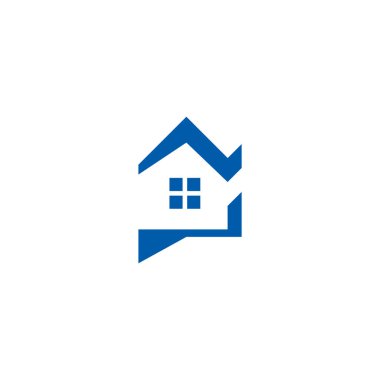 letter p home talk symbol logo vector 