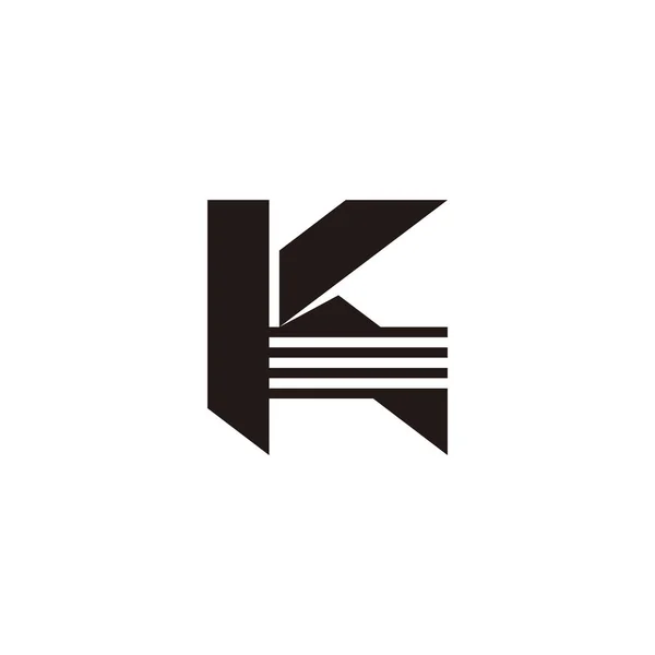 Letter Stripe Simple Logo Vector — Vector de stock