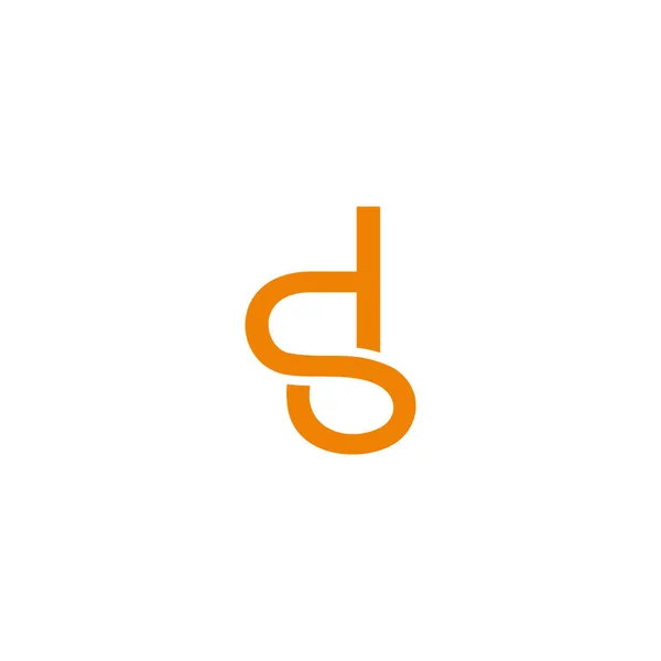 Letter Linked Mono Line Logo Vector — Stok Vektör