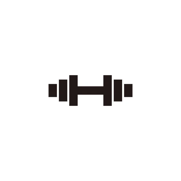 Letter Dumbell Simple Geometric Logo Vector — Archivo Imágenes Vectoriales