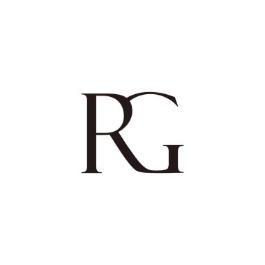 letter rg linked fashion simple logo vector 