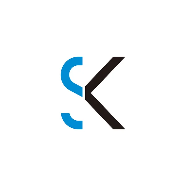 Буква Связан Ломтик Простой Вектор Логотипа — стоковый вектор