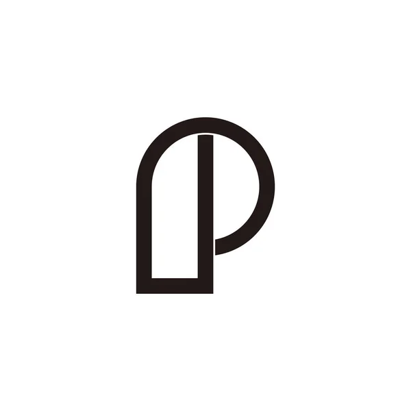 Письмо Простой Геометрической Петли Вектор Логотипа Круга — стоковый вектор