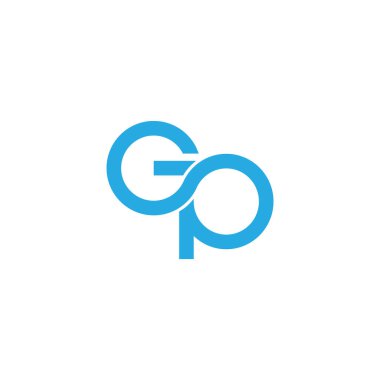 letter gp infinity loop line logo vector 
