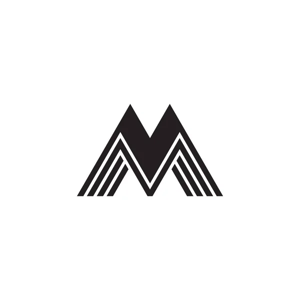 Letter Stripes Geometric Triangle Logo Vector - Stok Vektor