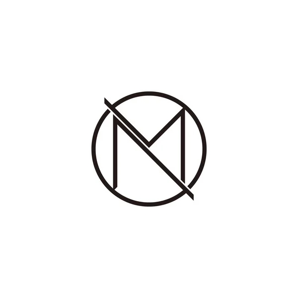Letter Circle Thin Line Geometric Logo Vector — Wektor stockowy