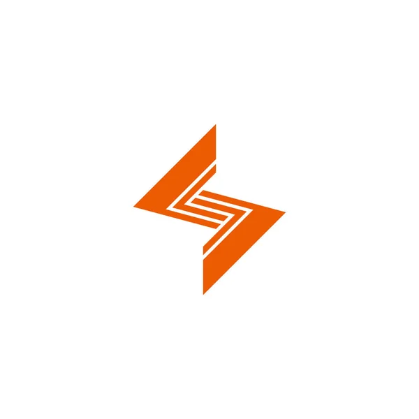 Letra Listras Trovão Flash Logotipo Vetor — Vetor de Stock