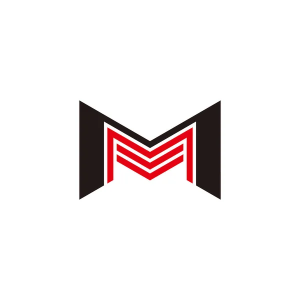 Carta Milímetros Listras Colorido Logotipo Geométrico Vetor — Vetor de Stock