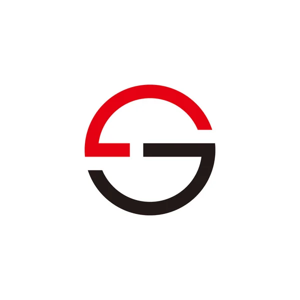 Litery Proste Geometryczne Okrągłe Koło Wektor Logo — Wektor stockowy