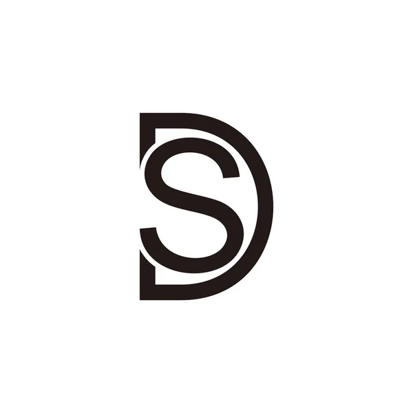 Letra Línea Geométrica Simple Logo Vector — Vector de stock