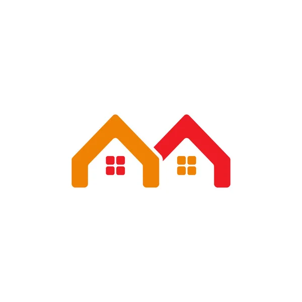 Maison Amusant Coloré Décoration Logo Vecteur — Image vectorielle