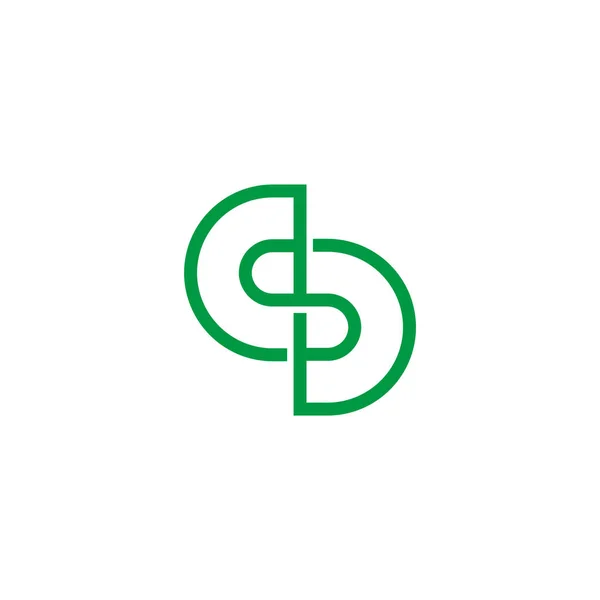 Lettre Lié Dollar Argent Géométrique Logo Vecteur — Image vectorielle
