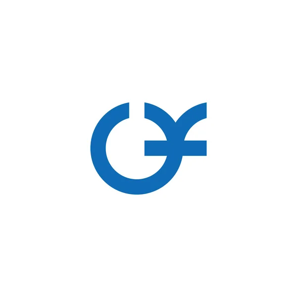 Buchstabe Einfache Runde Geometrische Logo Vektor — Stockvektor