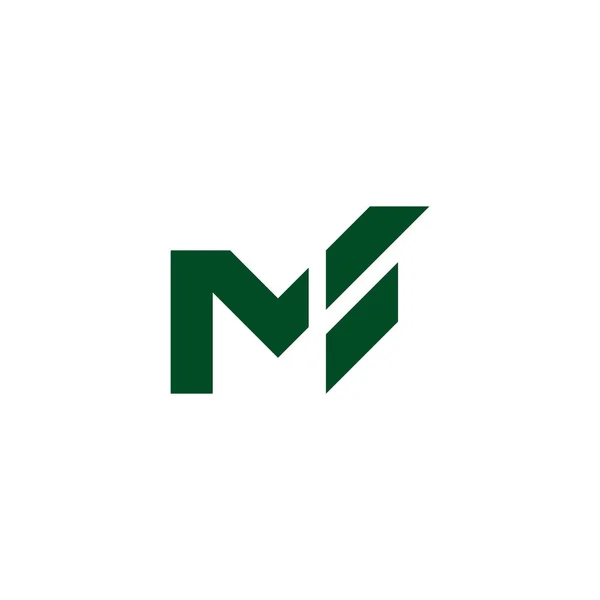 Bokstav Markera Företag Finansiering Grön Logotyp Vektor — Stock vektor