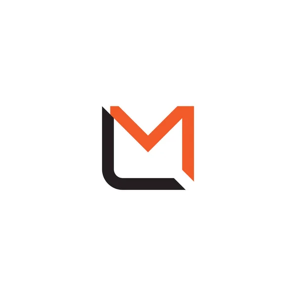 Letter Eenvoudige Kleurrijke Geometrische Lijn Vierkante Logo Vector — Stockvector