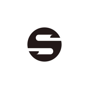 Harf katlanmış kağıt yuvarlak logo vektörü 