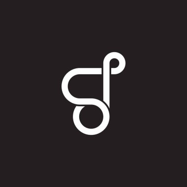 harf gs soyut geometrik çizgi logo vektörü 