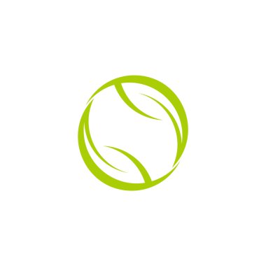 yuvarlak yaprak negatif uzay logo vektörü 