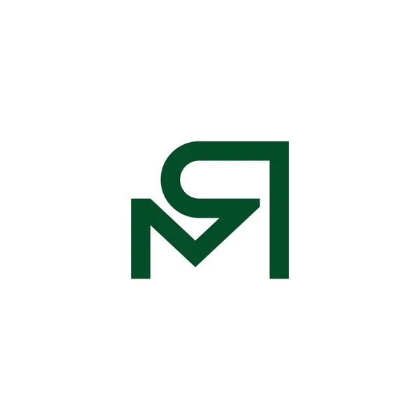 Harfi Basit Bağlı Çizgi Logo Vektörü — Stok Vektör