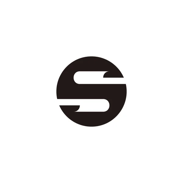 Brief Falten Papier Rund Logo Vektor — Stockvektor