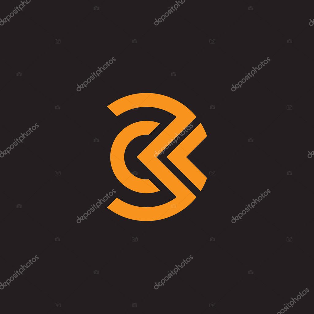 Letter cl abstract geometric arrow logo vector