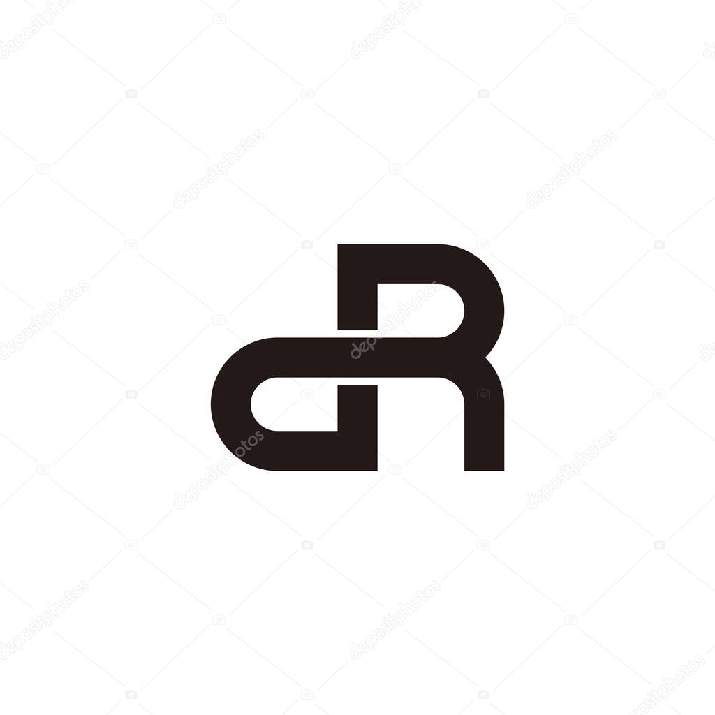 Letter rd simple linked infinity logo vector
