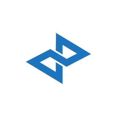 dp sonsuz çizgi geometrik basit logo vektörü