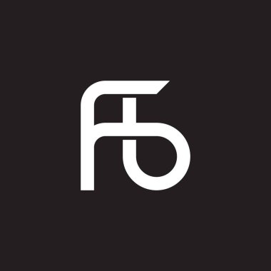 fb harfi üst üste binen çizgi logo vektörü 