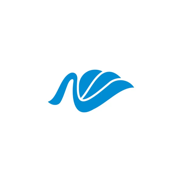 Curvas Movimiento Salpicaduras Ondas Azul Logo Vector — Vector de stock