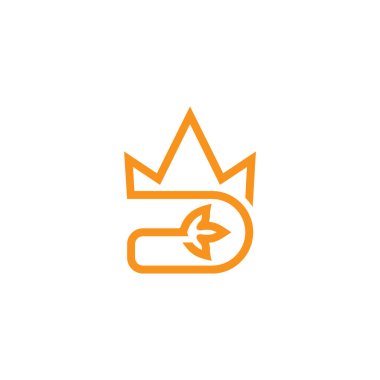 D harfi altın kaplama logo vektörü 